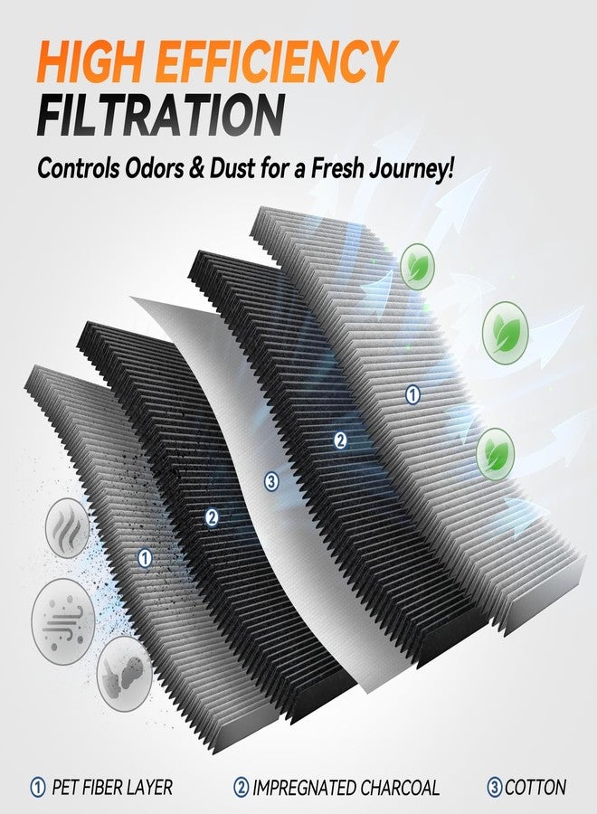 Auto Dynasty Cabin Air Filter Compatible with 2010-2023 Buick Encore Cadillac SRX Chevy Captiva Cavalier Saab 9-4X/9-5, Pack of 2 OEM Direct Replacement for 332766591 13356914 24191 F4191 FI1269C - Image 2